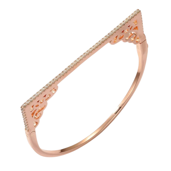 Silver Rose Gold kada Women