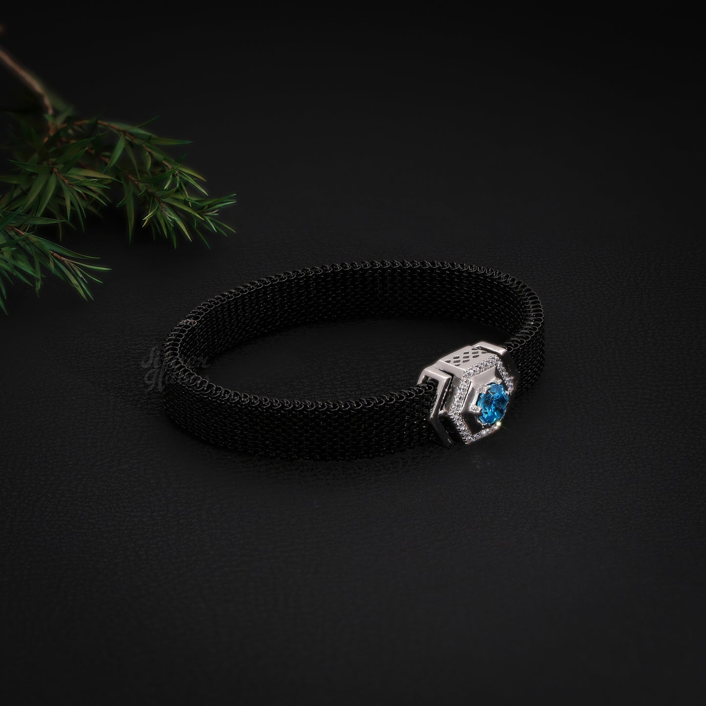 pure 925 sterling silver Stainless Steel Strap Adjustable Bracelet