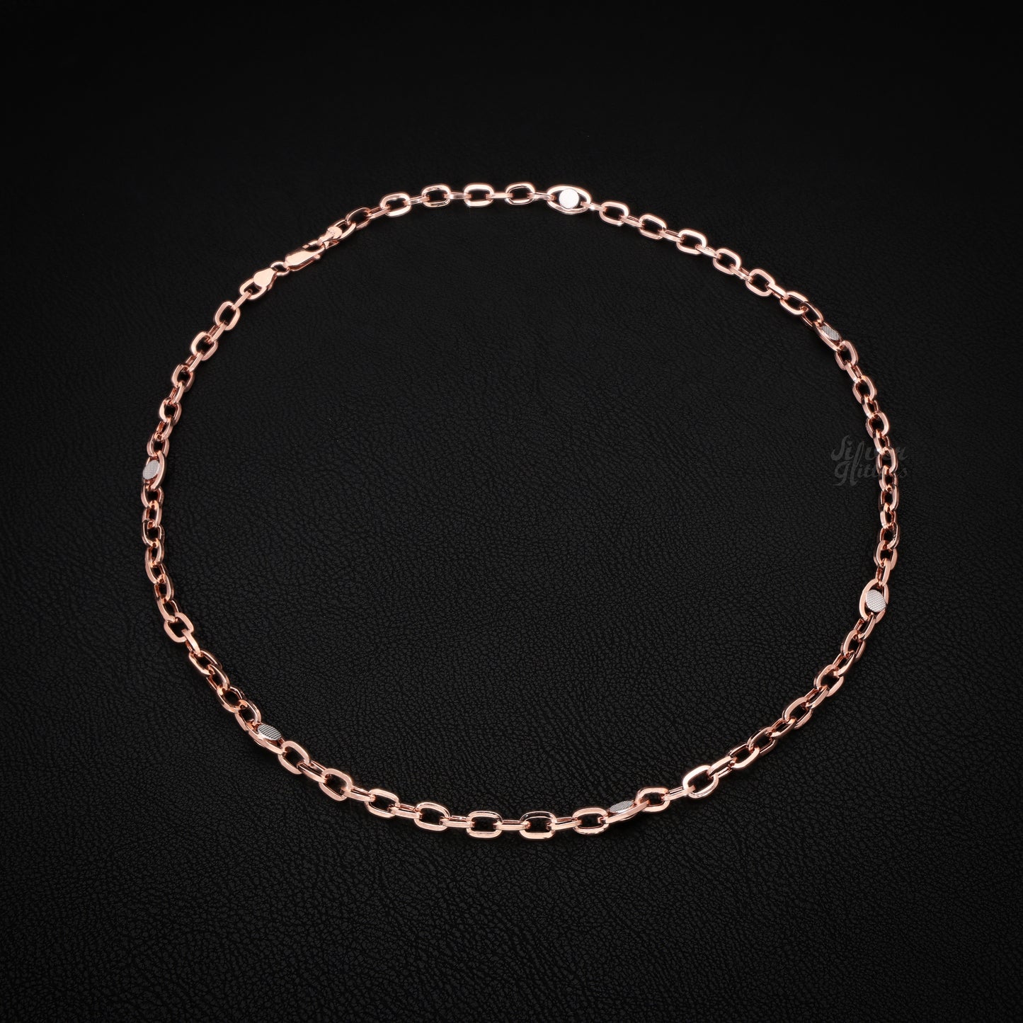 Silver UniSex Rose Gold Chain