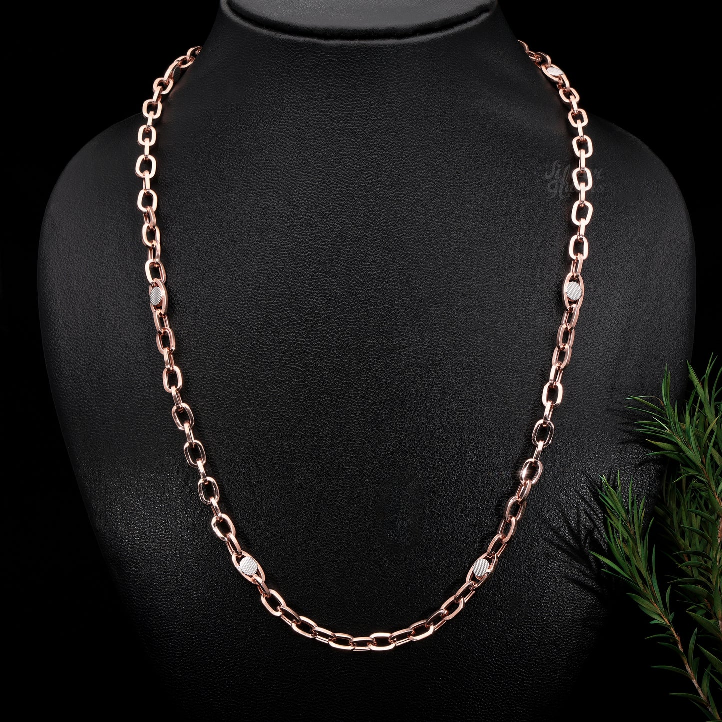 Silver UniSex Rose Gold Chain