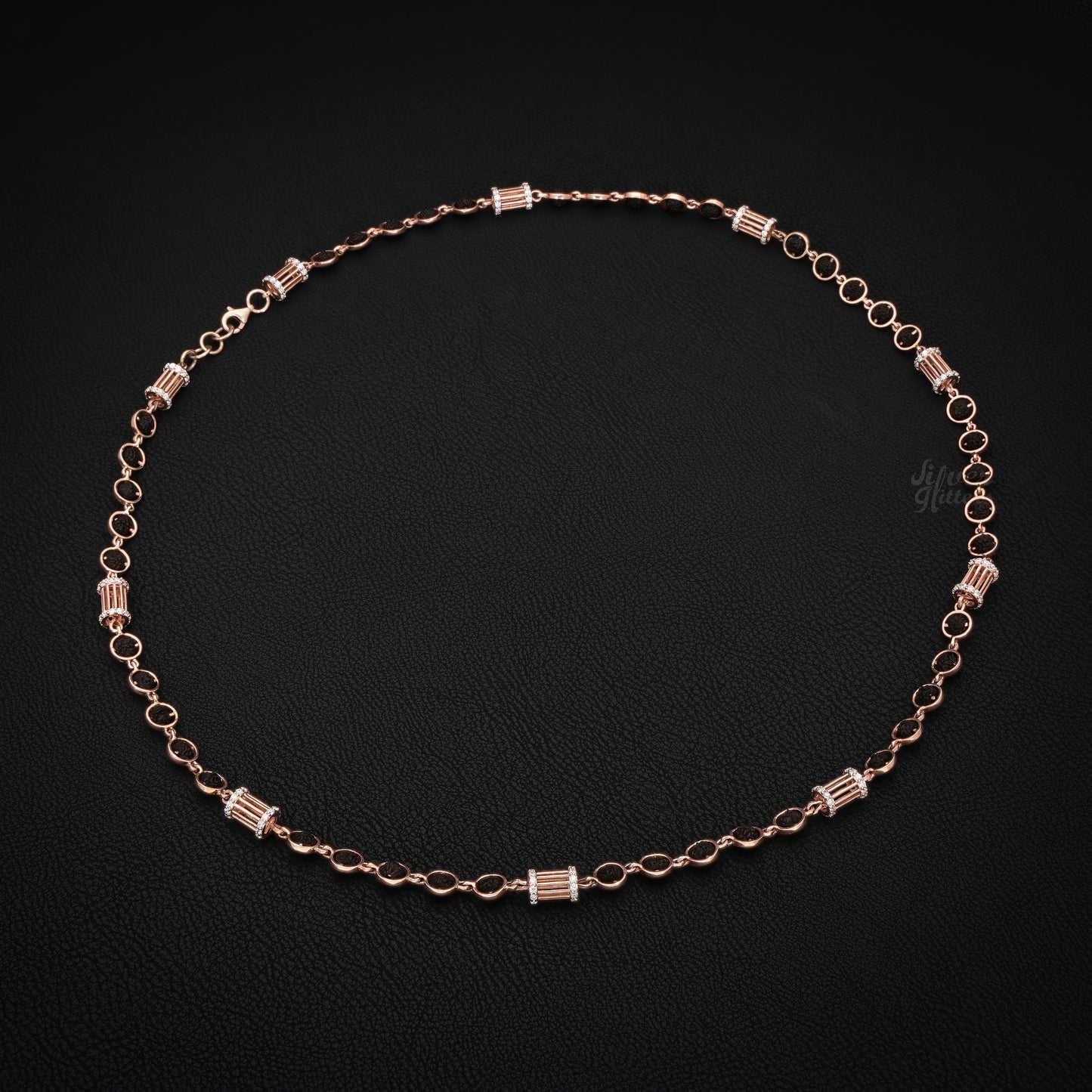 Sterling Silver Rudraksha Mala
