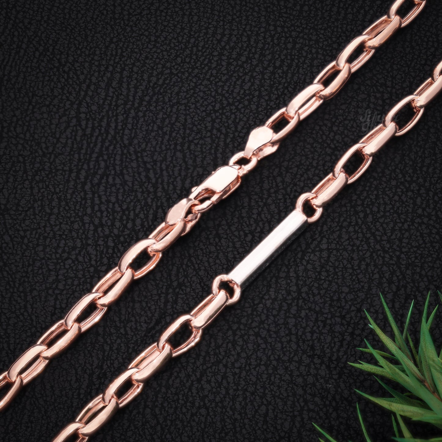 Silver UniSex Rose Gold Chain