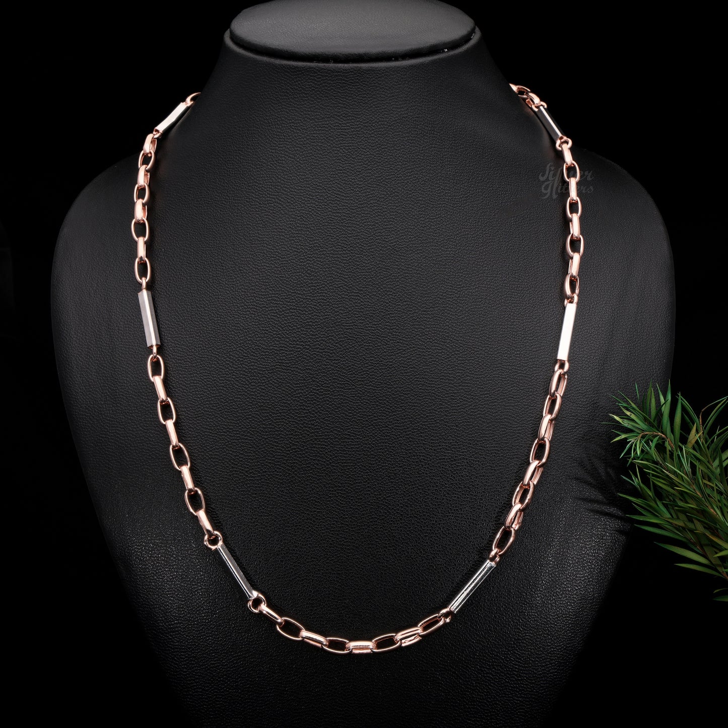 Silver UniSex Rose Gold Chain