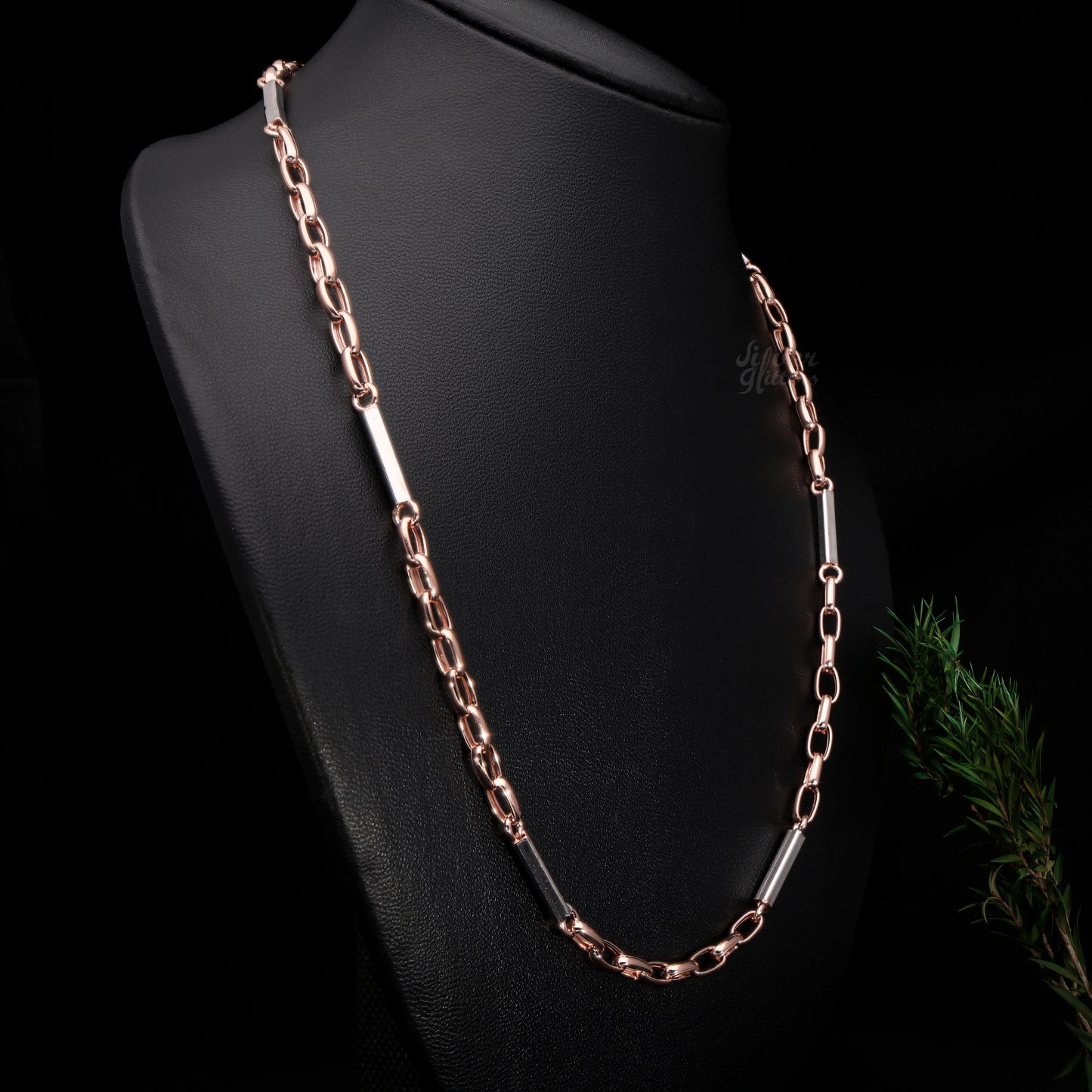 Silver UniSex Rose Gold Chain