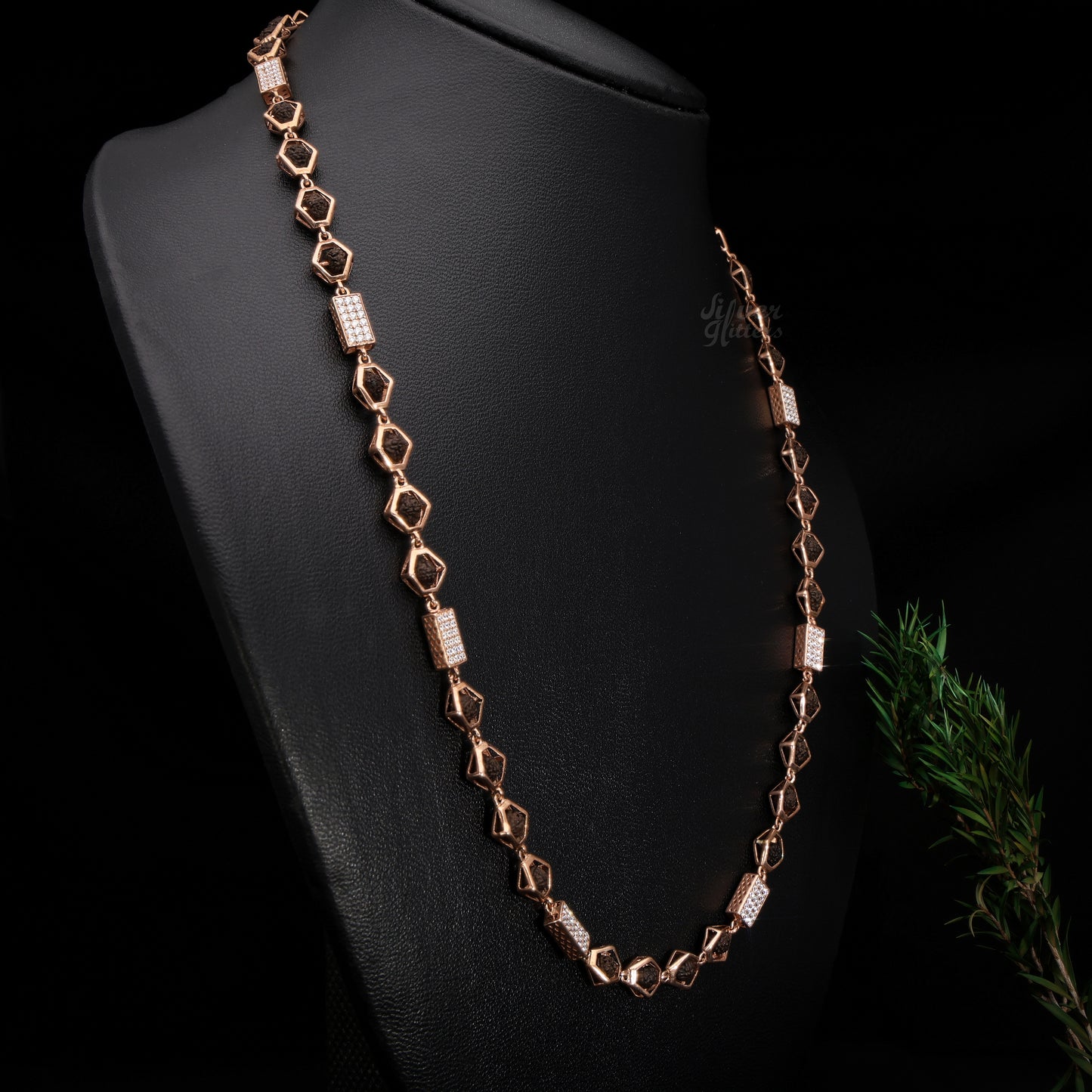 Sterling Silver Rudraksha Mala