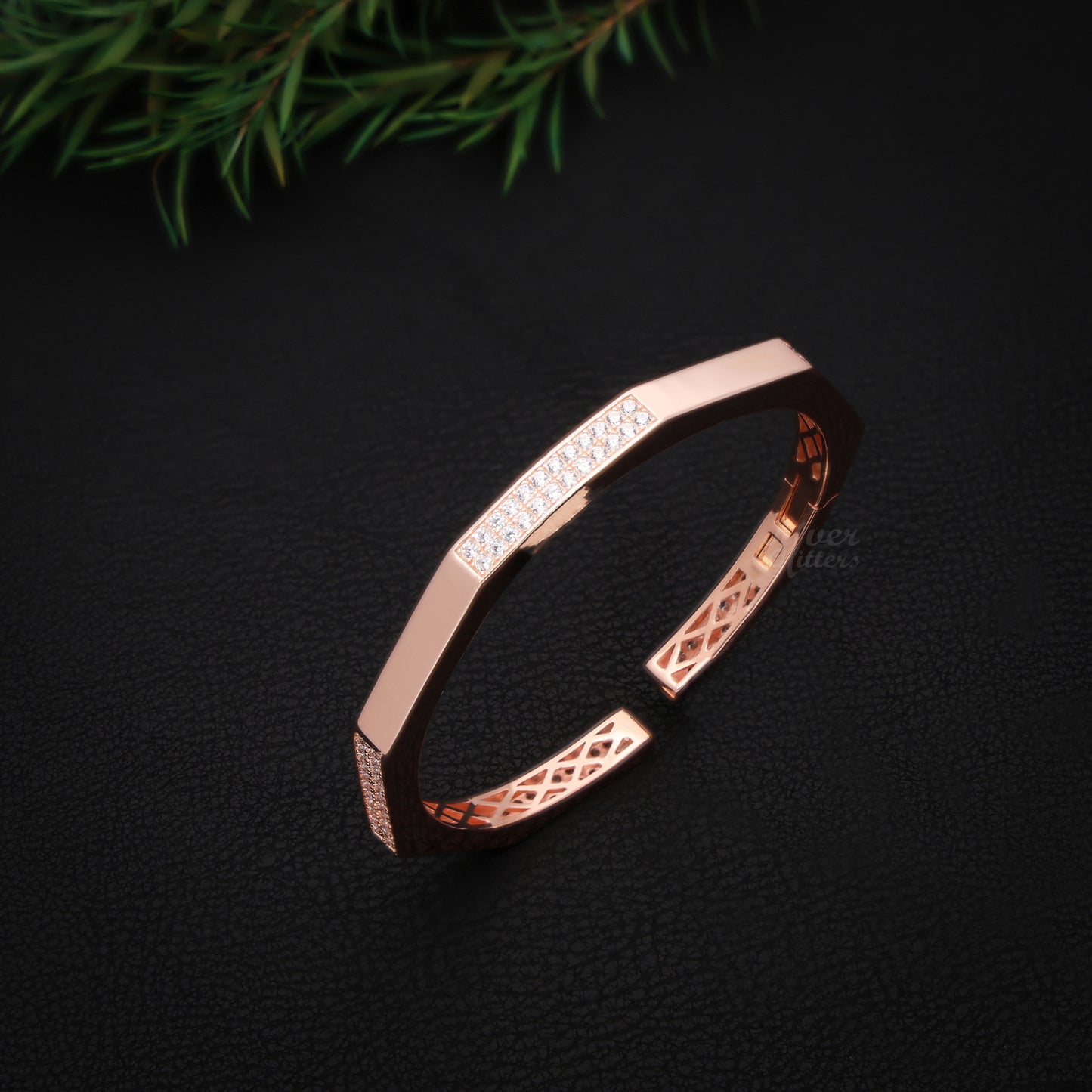Silver Rose Gold kada Women