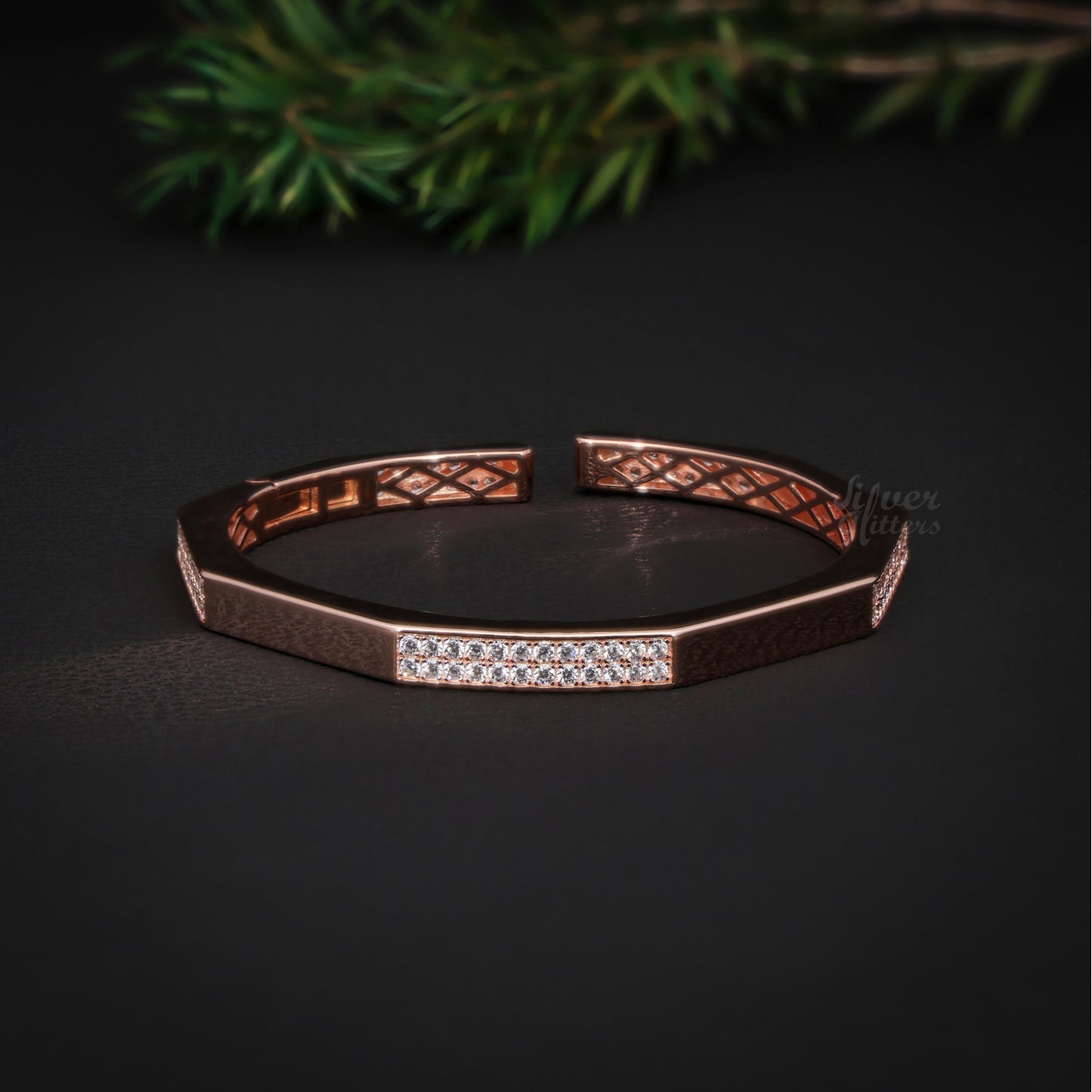 Silver Rose Gold kada Women