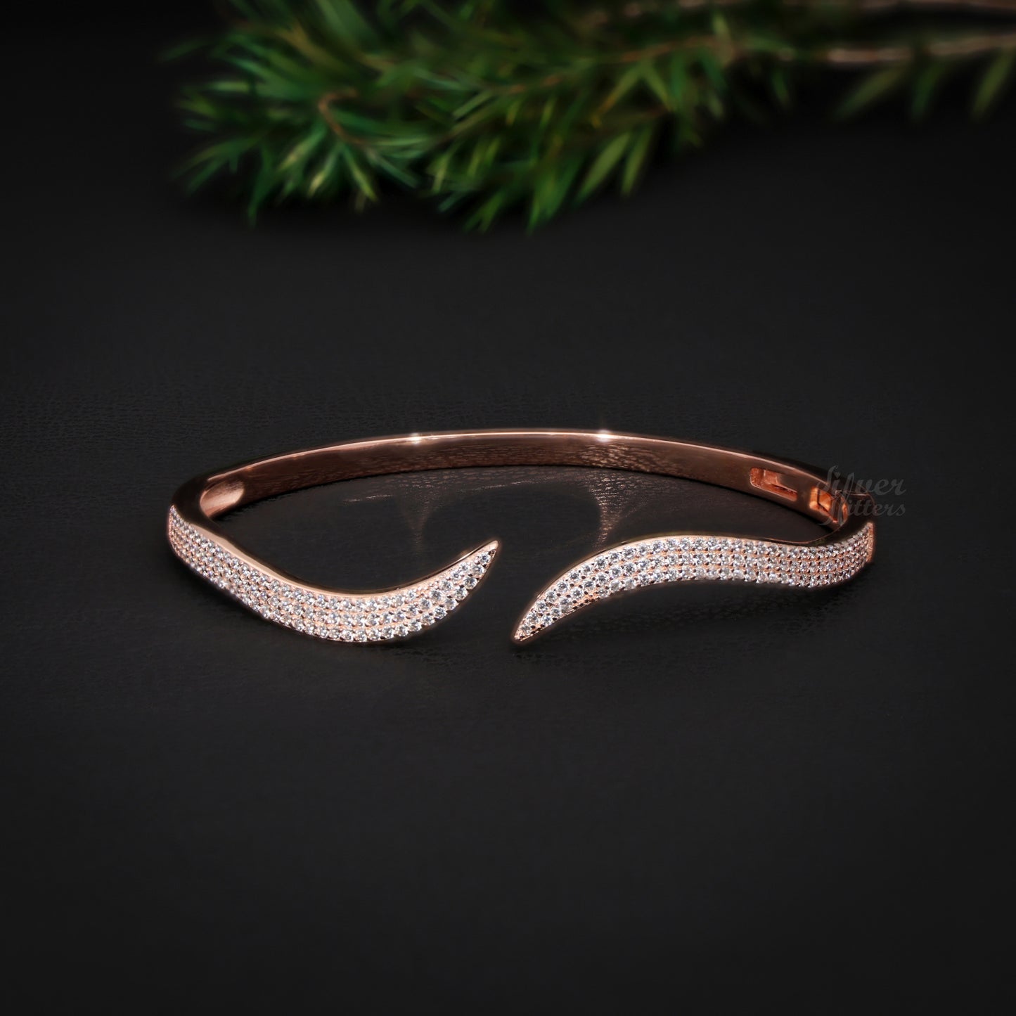 Silver Rose Gold kada Women