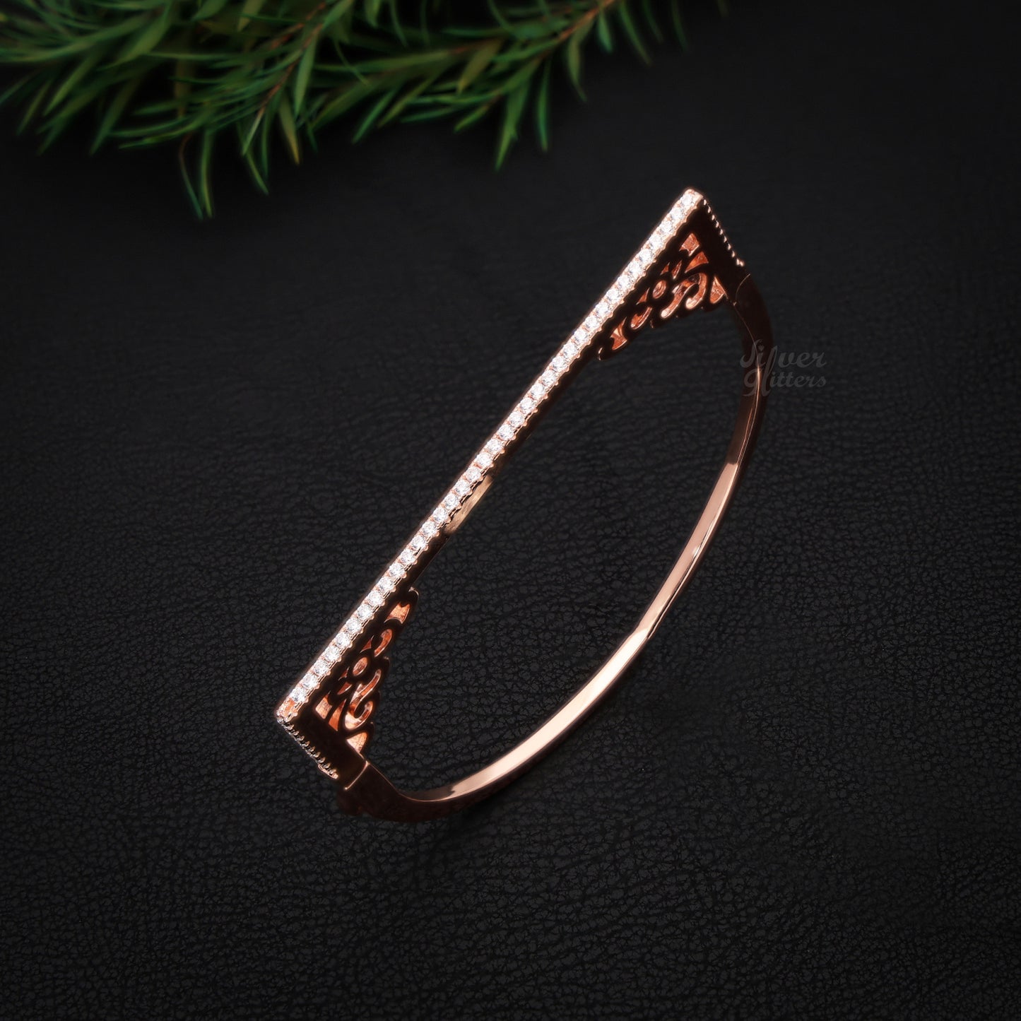 Silver Rose Gold kada Women