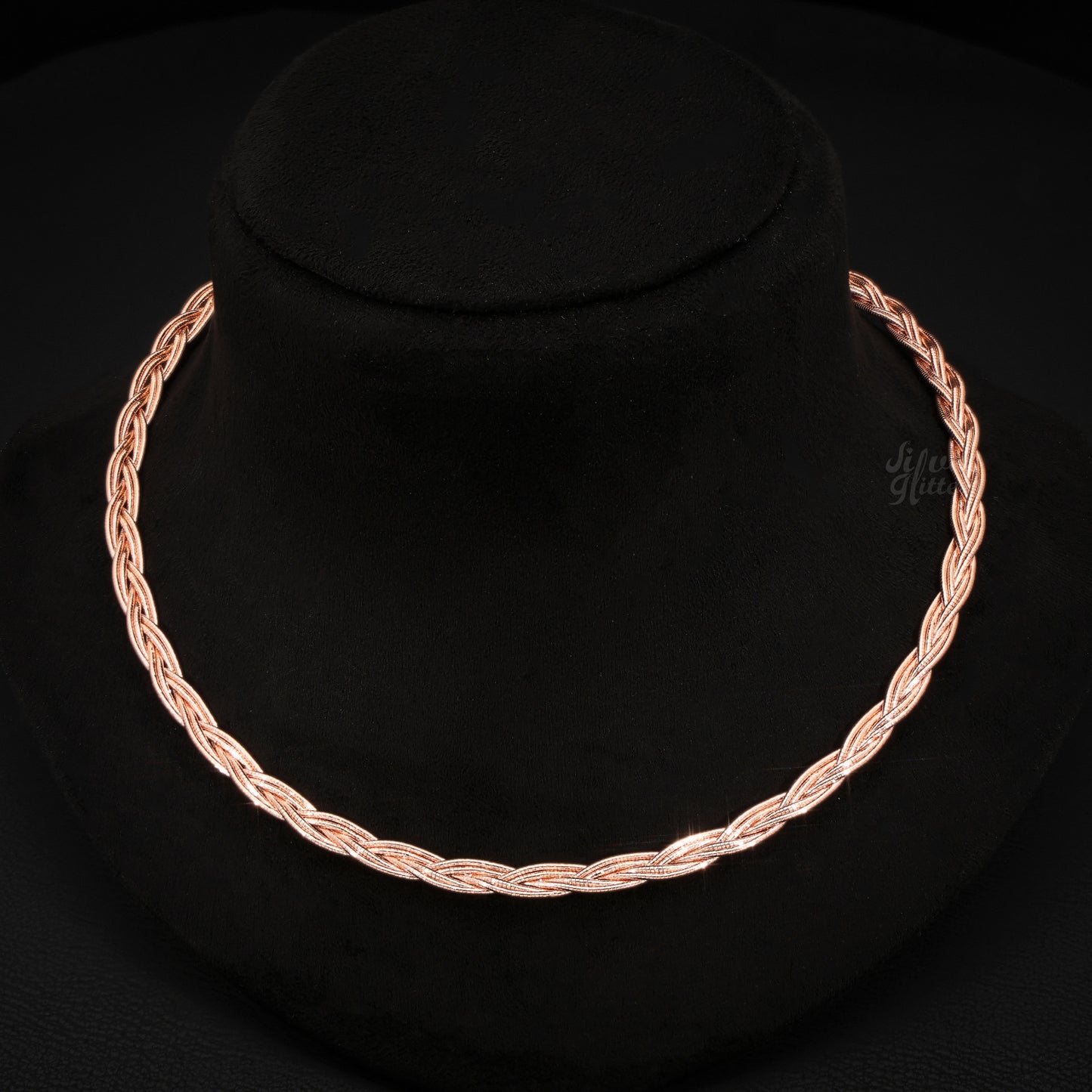 Silver Lobster Clasp Woven Necklace