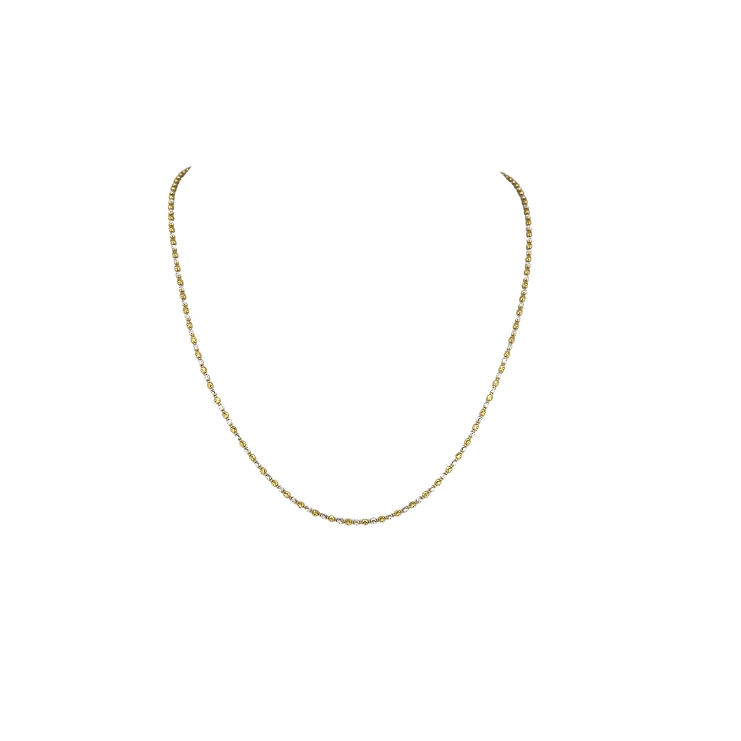 Silver Two Tone Studded Chain