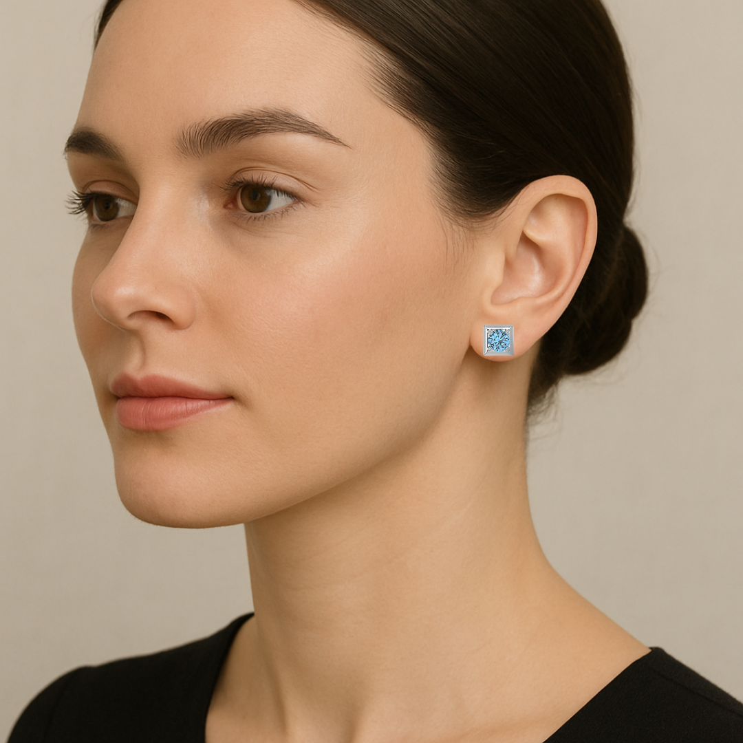 Moissanite stone Earrings