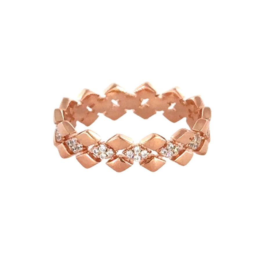 Sterling Silver Rose Gold Ring