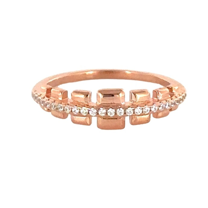Sterling Silver Rose Gold Ring