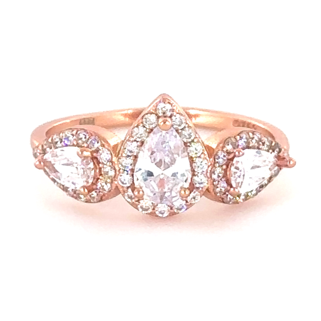 Sterling Silver Rose Gold Ring
