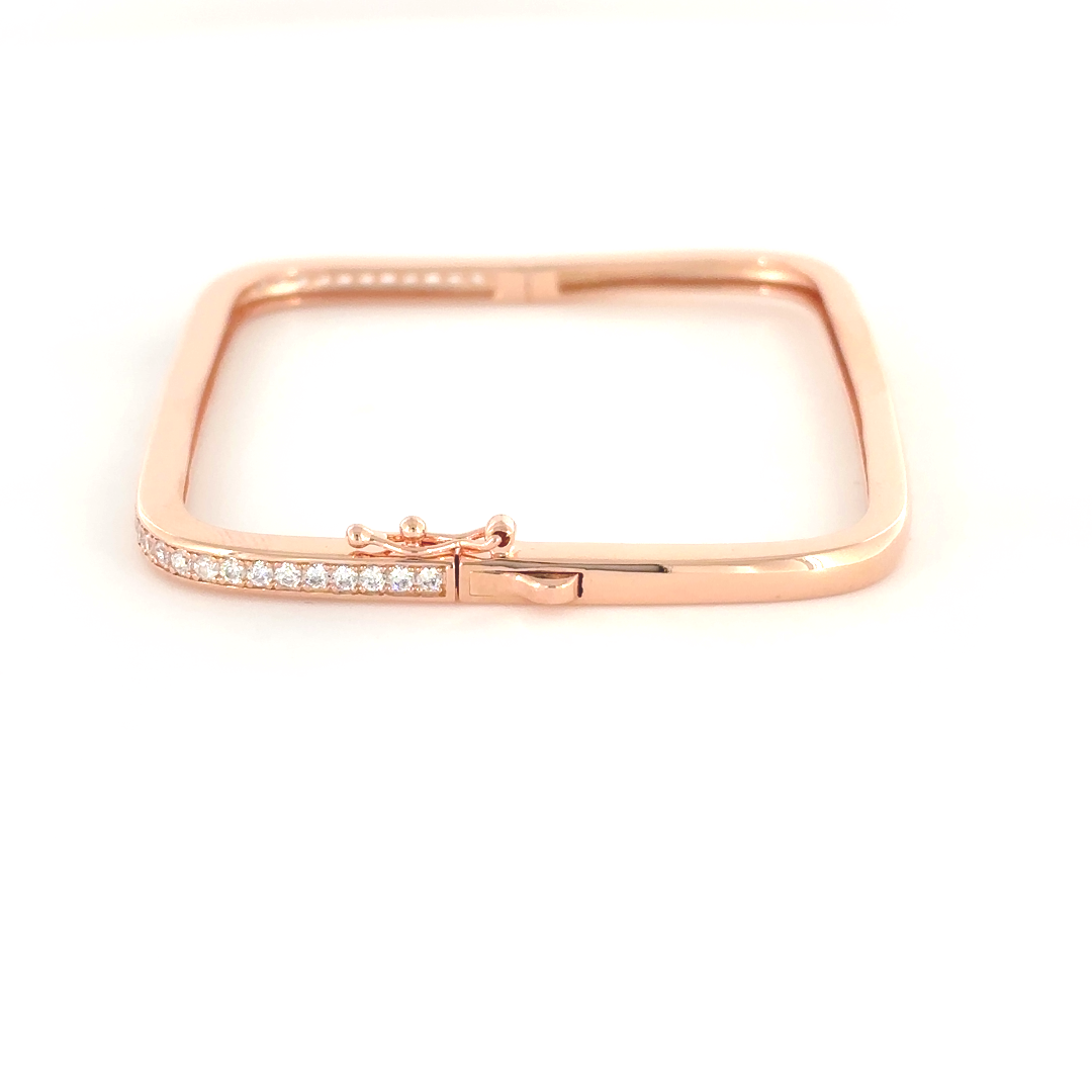Silver Rose Gold kada Women