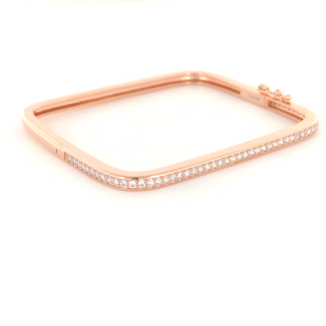 Silver Rose Gold kada Women