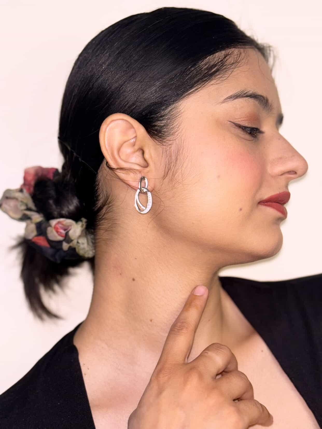 Sterling silver Double Loop Earrings