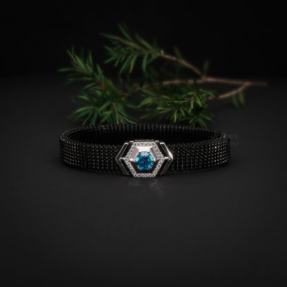 pure 925 sterling silver Stainless Steel Strap Adjustable Bracelet