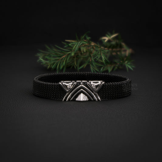 pure 925 sterling silver Stainless Steel Strap Adjustable Bracelet