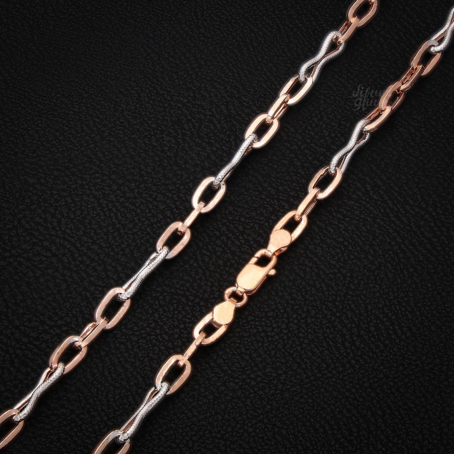 Silver UniSex Rose Gold Chain