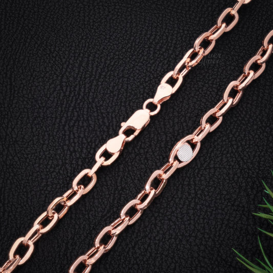 Silver UniSex Rose Gold Chain