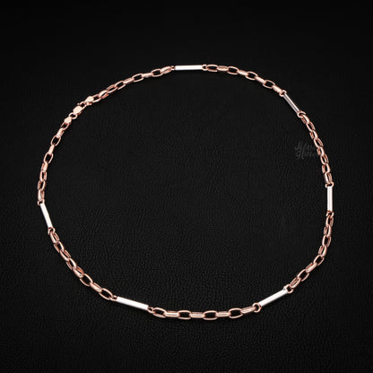 Silver UniSex Rose Gold Chain