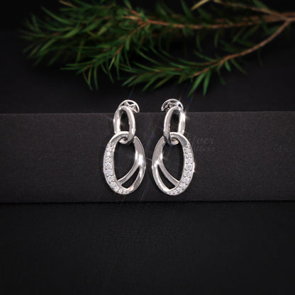 Sterling silver Double Loop Earrings