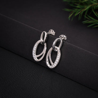 Sterling silver Double Loop Earrings
