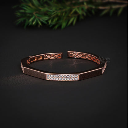 Silver Rose Gold kada Women