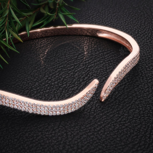 Silver Rose Gold kada Women