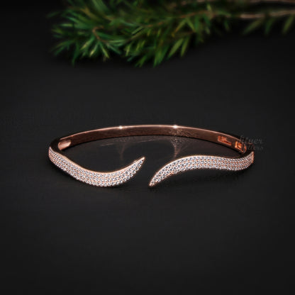 Silver Rose Gold kada Women