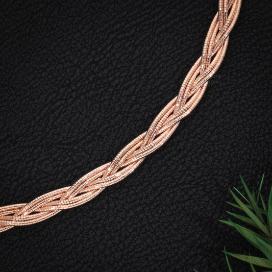 Silver Lobster Clasp Woven Necklace