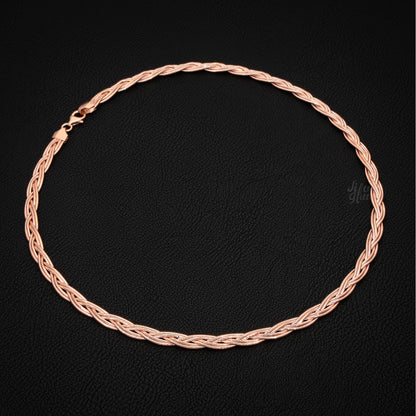 Silver Lobster Clasp Woven Necklace