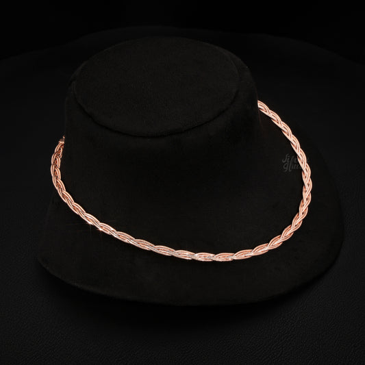 Silver Lobster Clasp Woven Necklace