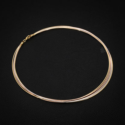 Silver Wired Choker Necklace
