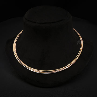 Silver Wired Choker Necklace