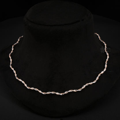 Silver TWO-Color Braided Necklace