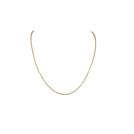 Silver Two Tone  Studded Chain