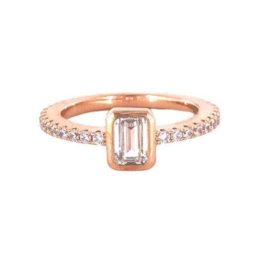 Sterling Silver Rose Gold Ring