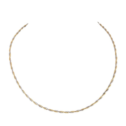 Silver TWO-Color Braided Necklace