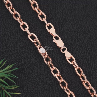 Silver UniSex Rose Gold Chain