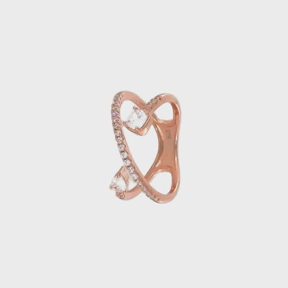 Sterling Silver Rose Gold Ring