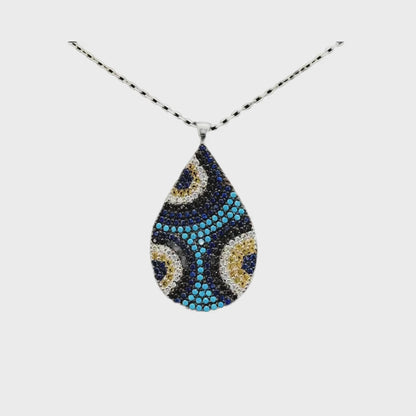 Silver evil eye necklace