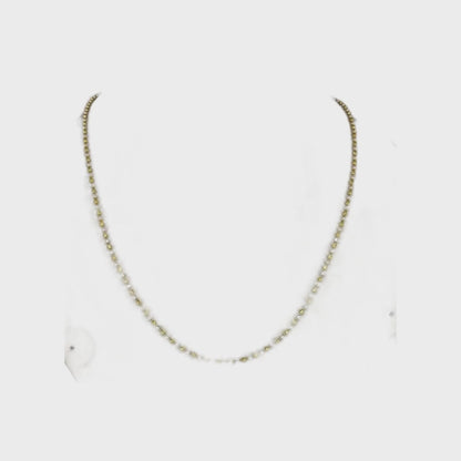 Silver Two Tone  Studded Chain