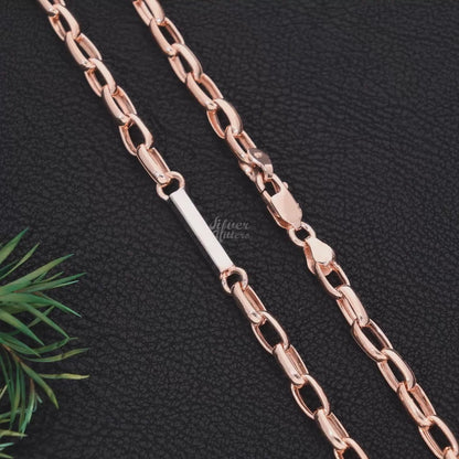 Silver UniSex Rose Gold Chain