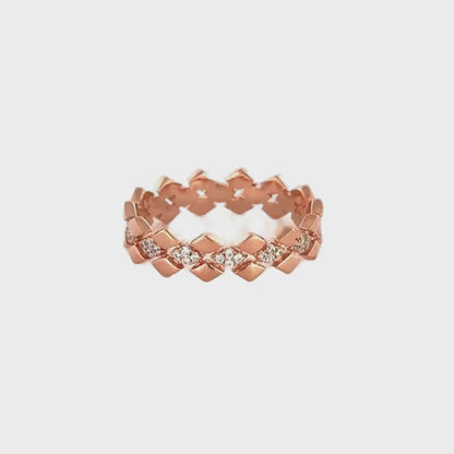 Sterling Silver Rose Gold Ring