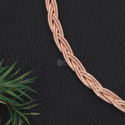 Silver Lobster Clasp Woven Necklace