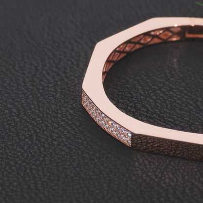 Silver Rose Gold kada Women