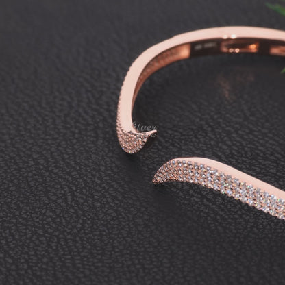 Silver Rose Gold kada Women